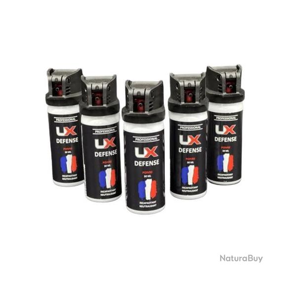 Umarex 5X Bombe gel poivre UX 50ml avec avec clapet de scurit