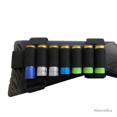 Cartouchière De Crosse 8 Cartouches Calibre 12 - Nylon - Chasse Et Tir - Neuf