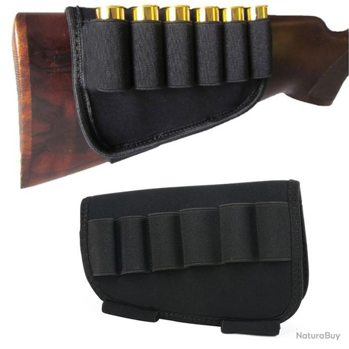 Cartouchière De Crosse Extensible 8 Cartouches Calibre 12, 16 Ou 20 Pour Fusil