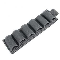 Cartouchière velcro autocollante 6 emplacements calibre 12 - Grise