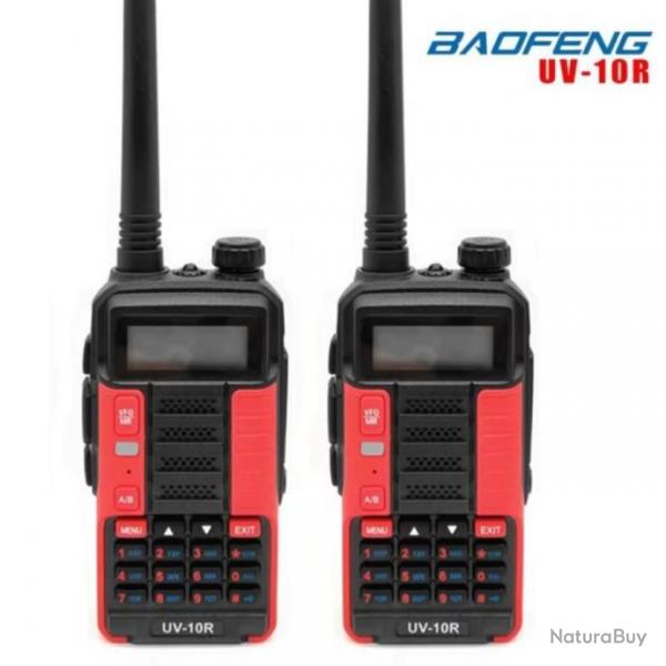 BAOFENG x2, UV-10R 10W double bande VHF UHF talkies-walkies longue porte FM Radio bidirectionnelle