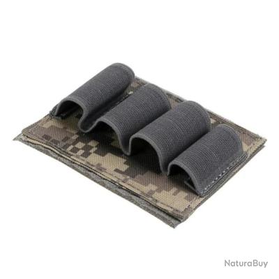 Cartouchière calibre 12 velcro autocollante (pour 6 cartouches) fdp offerts - Cartouchières tactiques (14740147