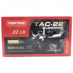 Wahoo BF24 ! 500 Balles Norma TAC-22 Subsonic - Cal.  22LR