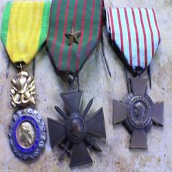 lot médaille militaire croix guerre 1916 1 citation valeur homogène valeur discipline