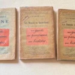 Lot de guides Michelin illustrés guerre de 1914/1918