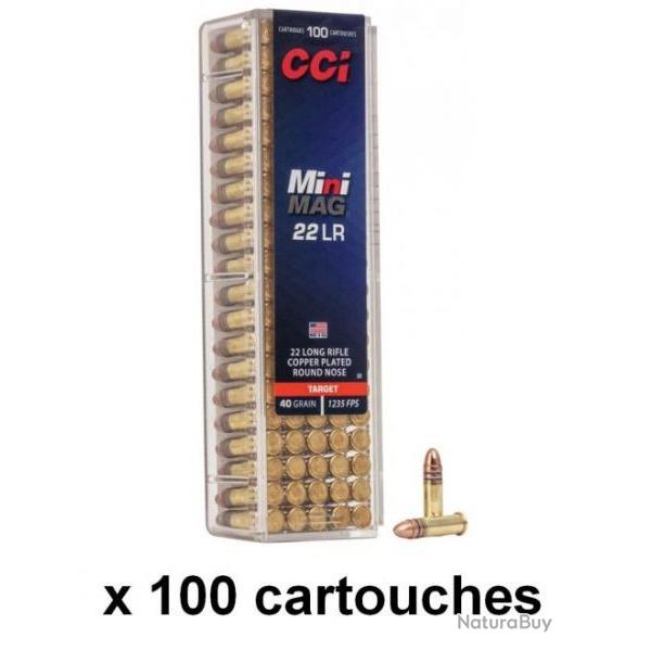 CCI Mini MAG 22LR - cuivre - Round Nose - 40gr -1235 FPS - Boite de 100