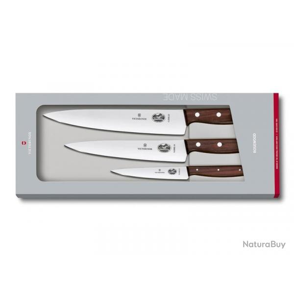 COFFRET DECOUPER 3 COUTEAUX ERABLE VICTORINOX