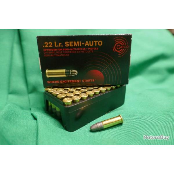 50 cartouches 22LR 40 gr GECO pour semi auto