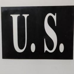 POCHOIR MÉTALLIQUE "U.S." GRAND MODÈLE