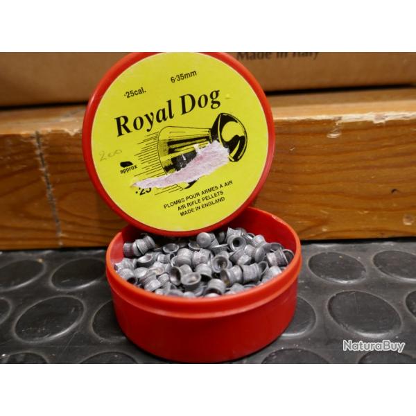 200 plombs air comprim en 6.35 /.25 ROYAL DOG