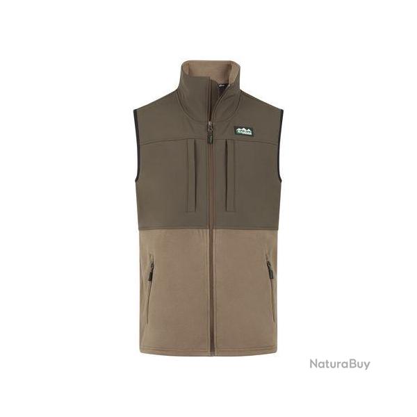 Gilet polaire Hybrid light bark