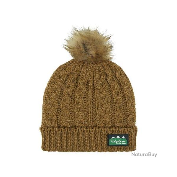 Bonnet bobble nordic fleck ochre