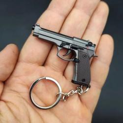 Porte-clés pistolet (Gris foncé) - LIVRAISON GRATUITE