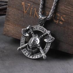 Collier viking pendentif Berserk en acier inoxydable