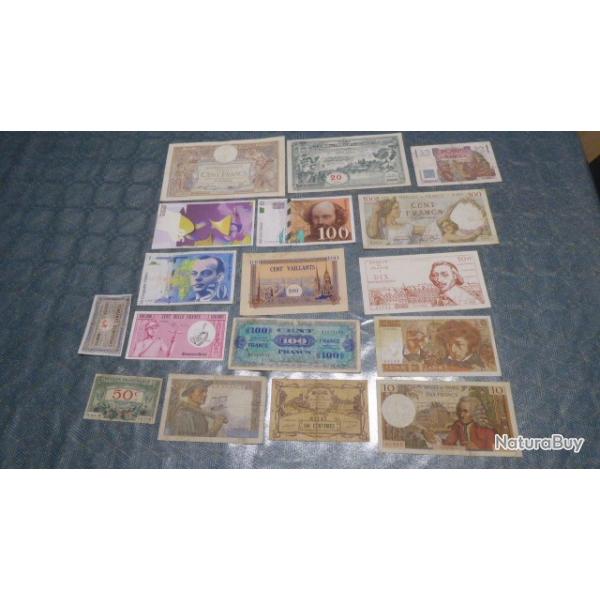 lot de 17 billets ou bons FRANCE+5 cadeaux surprise lis numismatique