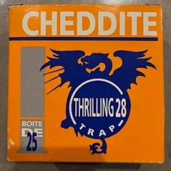 BOITE DE 25 CARTOUCHES DE MARQUE CHEDDITE MODELE TRAP THRILLING 28