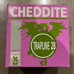 BOITE DE 25 CARTOUCHES DE MARQUE CHEDDITE MODELE TRAPLINE 28