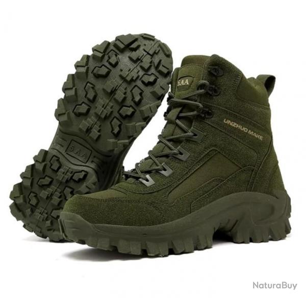 Chaussure MILITAIRE coloris VERT ARME