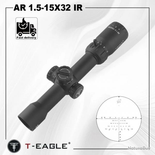 T-Eagle  AR 1.5-15x32IR SANS MONTAGE Paiement en 3 ou 4 fois - LIVRAISON GRATUITE !!!