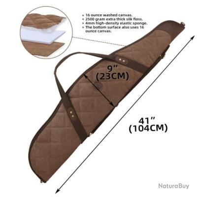 Pochette De Munitions Pour Fusil Wayne's Dog - Étui Buttstock En Cuir Et Toile Pour .30-30, .30-06, .22MAG, 12GA - Chasse Et Tir