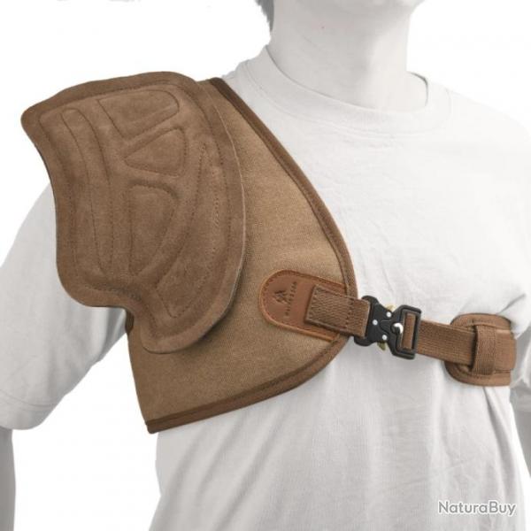 Coussin de recul en cuir pour fusil de chasse - Droitier -BEIGE - LIVRAISON GRATUITE !!