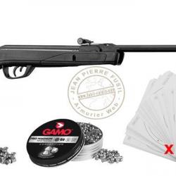 Pack carabine à plombs 4,5 mm GAMO Deltamax Force Whisper (7 Joules) - PROMOTION