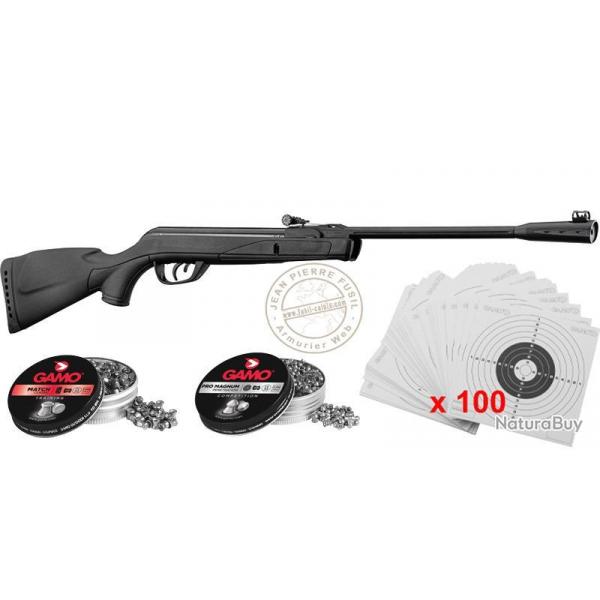 Pack carabine  plombs 4,5 mm GAMO Deltamax Force Whisper (7 Joules) - PROMOTION