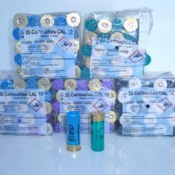 LOT DE CARTOUCHE CALIBRE 12 ACIER N°7 24BJ