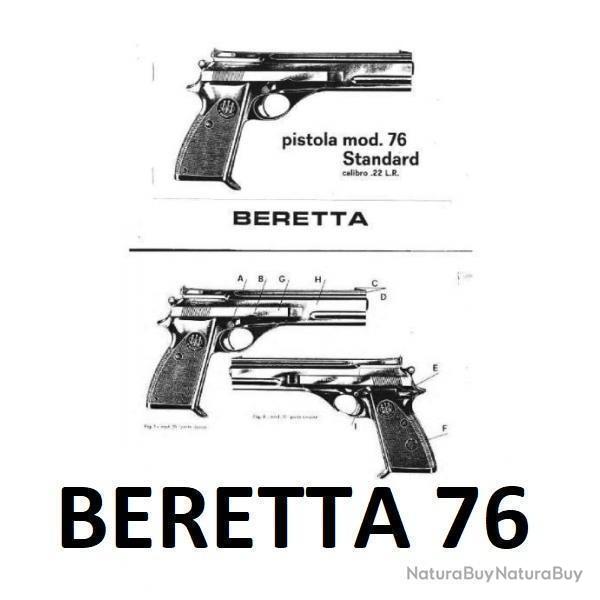 notice pistolet BERETTA 76 (envoi par mail) - VENDU PAR JEPERCUTE (m2199)