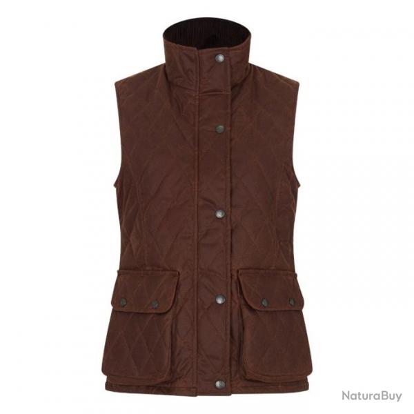 Gilet matelass huil femme Noisette