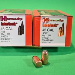 Ogives HORNADY cal 45 350gr RN