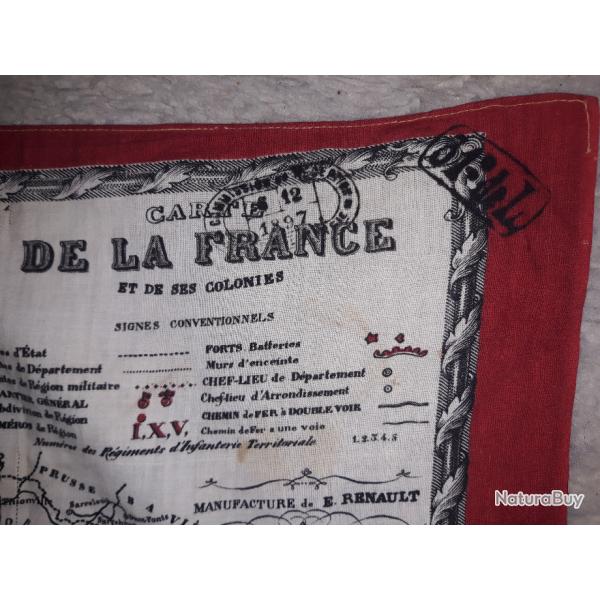 foulard instruction militaire du 31 eme de ligne 1897 regiment la frances et ces colonnies