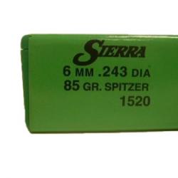 Ogives SIERRA 6mm 243 85gr