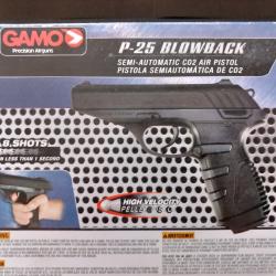 Pistolet CO2 4,5mm P25 blowback métal Gamo