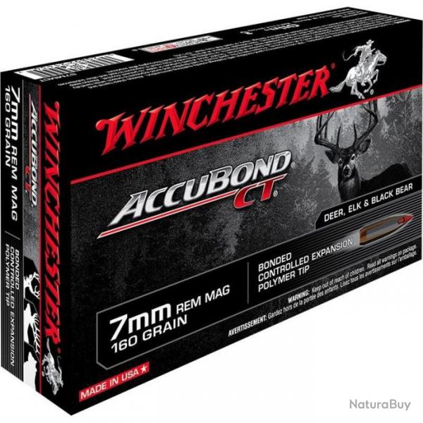 BF24 - 1 BOITE DE 20 BALLES WINCHESTER ACCUBOND CAL 7RM 160GR  10.37G