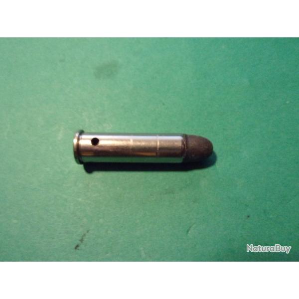 1 munition Winchester Super 357 Mag, tui nickel, balle plomb RN, neutralise.