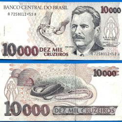 Bresil 10000 Cruzeiros 1993 Sign 30 Billet Brasil Brazil Cruzeiro Reail Reais