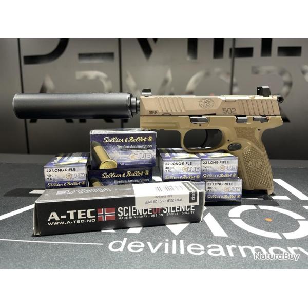 Pack FN502 FDE + 500 cartouches + Modrateur