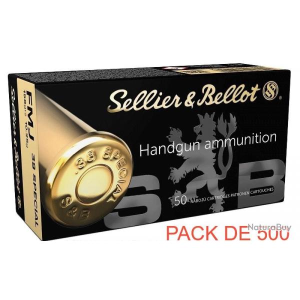 CARTOUCHES SELLIER & BELLOT 38 SPECIAL FMJ 10.25G+ PACK DE 500