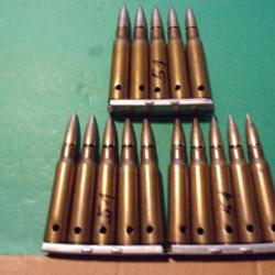 1 lot de 15 munitions 7,5x54 MAS de 51 époque Indochine neutralisées