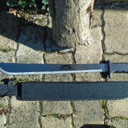 Couteau Bowie Machette Military Guide d'Amazonie Machete Lame Acier 3Cr13 Manche ABS Etui Nylon002