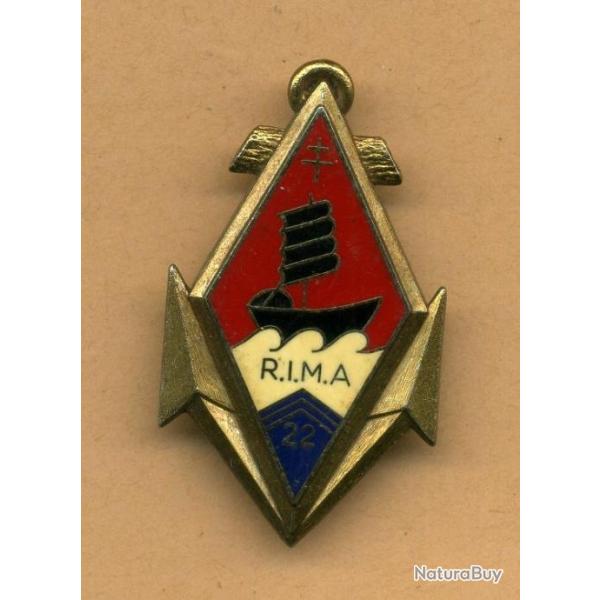 Insigne 22 RIMa  -  22 Rgiment d'Infanterie de Marine