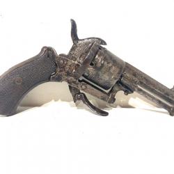 Ancien pistolet Revolver à Broche type Lefaucheux calibre 7 mm