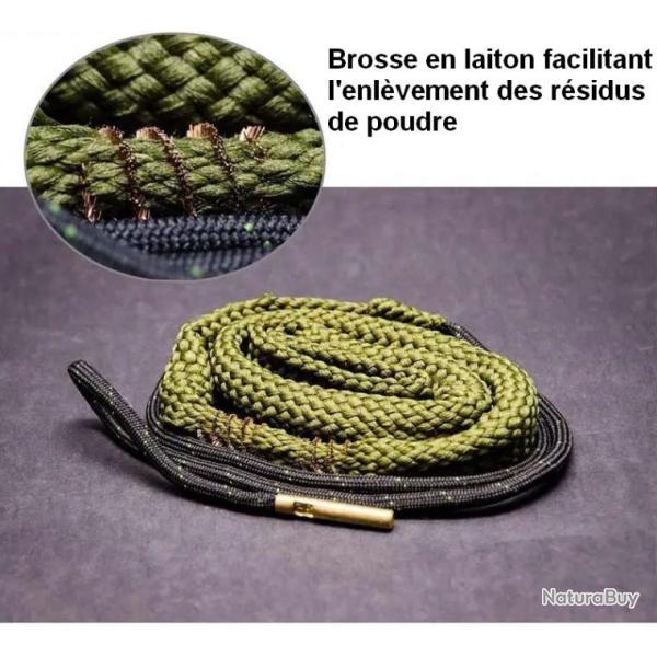 Cordon de Nettoyage Professionnel avec Brosse en Bronze pour 22LR