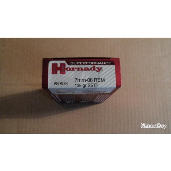 Munitions 7-08 Rmington 139 gr. Hornady SST