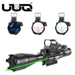 Lunette de chasse tactique UUQ 4-16x50 illuminé rouge/vert LIVRAISON GRATUITE !!