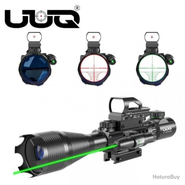 Lunette de chasse tactique UUQ 4-16x50 illumin rouge/vert LIVRAISON GRATUITE !!