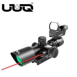 Lunette de visée combo UUQ 2.5-10x40, point rouge 3 MOA LIVRAISON GRATUITE !!