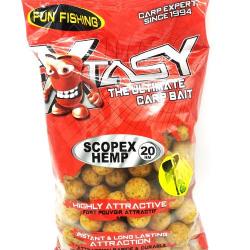 Fun fishing Extasy bouillettes 20mm scopex - hemp -800gr