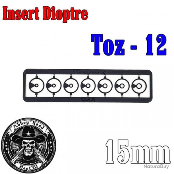 7 Insert dioptre Toz 12 15mm - Rond - Bast3d